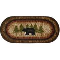 Mayberry Rug Mayberry Rug CC5276 20X44 20 x 44 in. Oval Cozy Cabin Birch Bear Printed Nylon Kitchen Mat & Rug CC5276 20X44